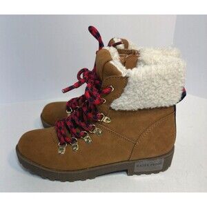 Steve Madden Kids' Jbroadway waterproof hiking boots Sz 2 girls winter shearling